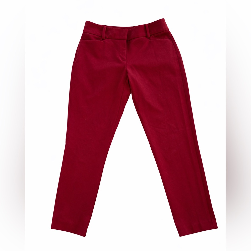 NY&Co 7th Avenue Red Slim Ankle Dress Pants Size 2